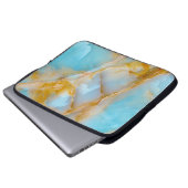 Marmorstruktur, buntes Onyx-Interieur. Laptopschutzhülle (Vorne Knopf)