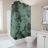 Marmorstruktur in Schwarz und Grün Duschvorhang (Beispiel)