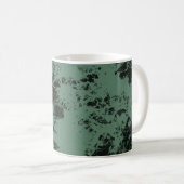 Marmorstruktur in Schwarz und Grün Kaffeetasse (VorderseiteRechts)