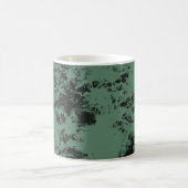 Marmorstruktur in Schwarz und Grün Kaffeetasse (Mittel)