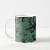 Marmorstruktur in Schwarz und Grün Kaffeetasse (Links)