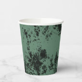 Marmorstruktur in Schwarz und Grün Pappbecher (Links)