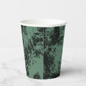 Marmorstruktur in Schwarz und Grün Pappbecher (Rechts)