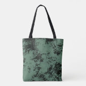 Marmorstruktur in Schwarz und Grün Tasche (Rückseite)