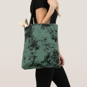 Marmorstruktur in Schwarz und Grün Tasche (Von Nahem)