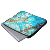Marmorstruktur. Osttechnik. Zeitgenössische Versio Laptopschutzhülle (Vorne Knopf)