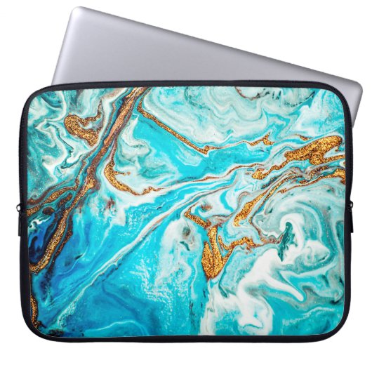 Marmorstruktur. Osttechnik. Zeitgenössische Versio Laptopschutzhülle (Vorderseite)