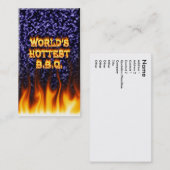 Marmort heißestes GRILLEN-Feuer der Welt und Visitenkarte (Vorne/Hinten)