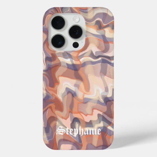 "Marmortartan niedlicher Skriptname boho terracott Case-Mate iPhone Hülle (Rückseite)