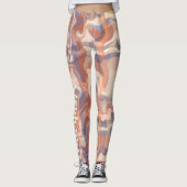 "Marmortartan niedlicher Skriptname boho terracott Leggings (Vorderseite)