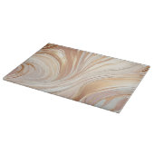 Marmortaupe und Creme leuchten Schneidebrett (Ecke)