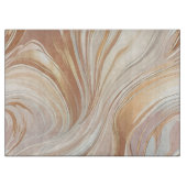 Marmortaupe und Creme leuchten Schneidebrett (Vorderseite)