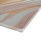 Marmortaupe und Creme leuchten Schneidebrett (Ecke)