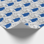 Marmortendrils auf einer Rolle als Wrapping Paper Geschenkpapier (Ecke)