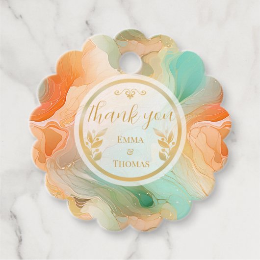 Marmorterrakottmuster Geschenkanhänger (Vorderseite)