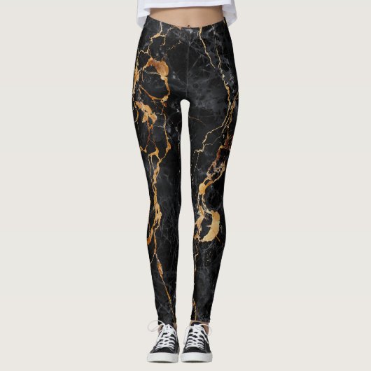 Marmortextur: Elegante Steinfläche. Leggings (Vorderseite)