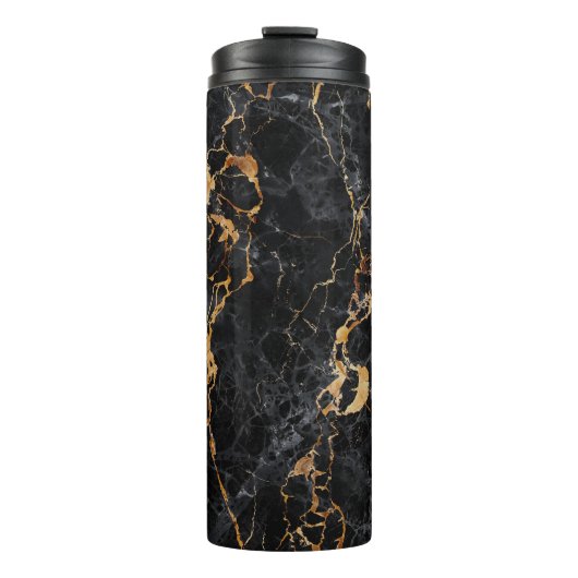 Marmortextur: Elegante Steinfläche. Thermosbecher (Vorderseite)