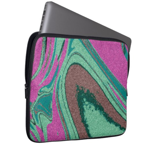 Marmortextur farbig laptopschutzhülle (Vorne Rechts)