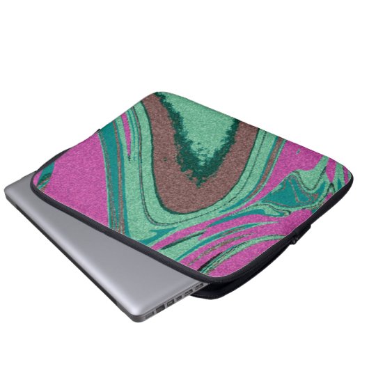 Marmortextur farbig laptopschutzhülle (Vorne Knopf)