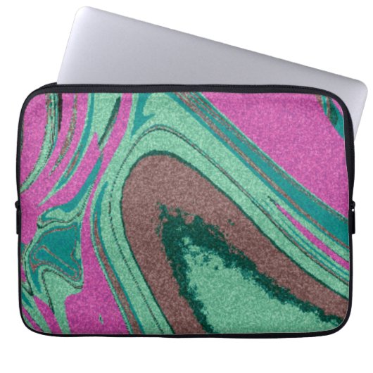 Marmortextur farbig laptopschutzhülle (Vorderseite)