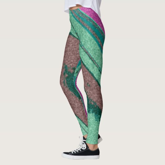 Marmortextur farbig leggings (Links)
