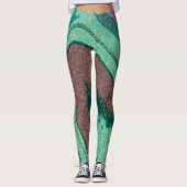Marmortextur farbig leggings (Vorderseite)