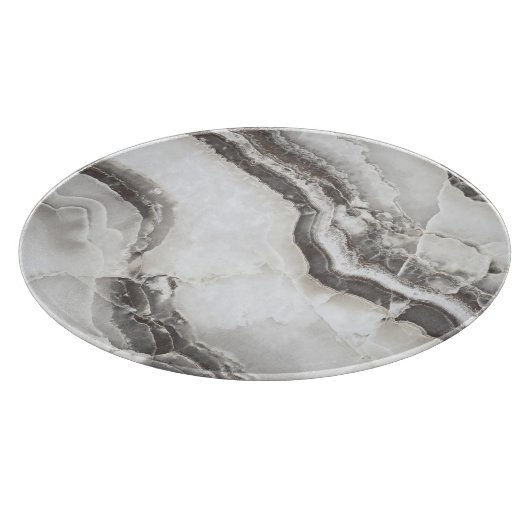 Marmortextur, hochauflösender italienischer Slab. Schneidebrett (Ecke)