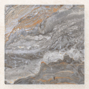 Marmortextur: Italienischer Kalkstein Elegance. Glasuntersetzer