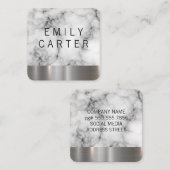 Marmortextur | Metallveredelung Quadratische Visitenkarte (Vorne/Hinten)