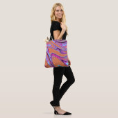 Marmortextur Muster farbenfroh Niedlich Tasche (Am Model)