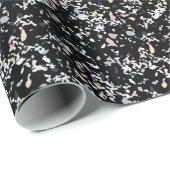 Marmortextur schwarz geschenkpapier (Rolleneckpunkt)