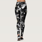 Marmortextur schwarz leggings (Rückseite)