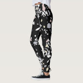 Marmortextur schwarz leggings (Links)