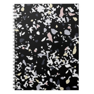 Marmortextur schwarz notizblock