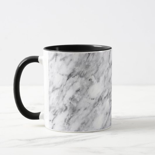 Marmortextur Tasse Schwarz-Weiß-Tasse (Links)