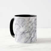 Marmortextur Tasse Schwarz-Weiß-Tasse (Vorderseite Links)