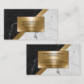 Marmortextur und Gold Visitenkarte (Vorne/Hinten)