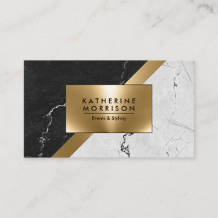 Marmortextur und Gold Visitenkarte