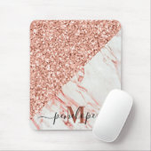 Marmortextur und Rose Glitzer Mousepad (Mit Mouse)