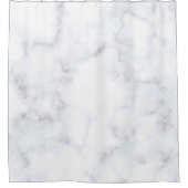 Marmortextur, weißes Muster Duschvorhang (Vorderseite)