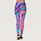 Marmortexturmuster niedlich leggings (Rückseite)