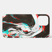 Marmortinte: Verzerrte Glitchtextur. Case-Mate iPhone Hülle (Rückseite (Horizontal))