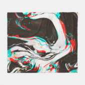 Marmortinte: Verzerrte Glitchtextur. Fleecedecke (Vorderseite (Horizontal))