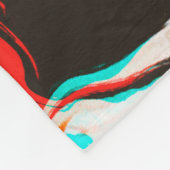 Marmortinte: Verzerrte Glitchtextur. Fleecedecke (Ecke)