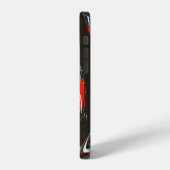 Marmortinte: Verzerrte Glitchtextur. iPhone Hülle (Linke Seite)