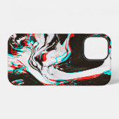 Marmortinte: Verzerrte Glitchtextur. iPhone Hülle (Rückseite (Horizontal))