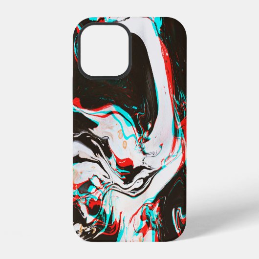 Marmortinte: Verzerrte Glitchtextur. iPhone Hülle (Rückseite)