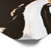 Marmortinte: Verzerrte Glitchtextur. Poster (Ecke)