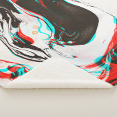 Marmortinte: Verzerrte Glitchtextur. Sherpadecke (3/4)
