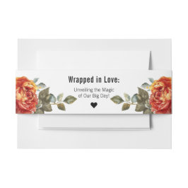 Marmorträume: Orange Rose Elegante Collection Einladungsbanderole